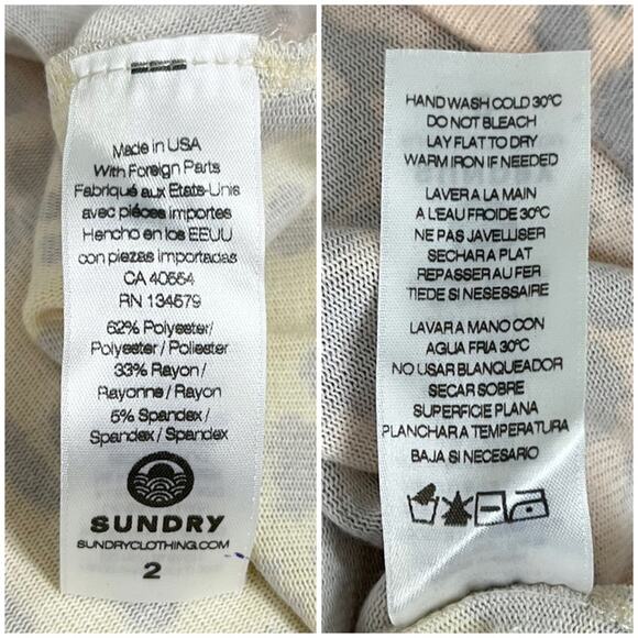 Sundry Leopard Print Sweater Soft Pullover Sweatshirt Rainbow Ombré Medium NWT - Picture 6 of 9